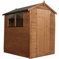 Mercia Garden Products Mercia 6 x 4ft Pressure Treated Shiplap Apex Garden Shed Wood