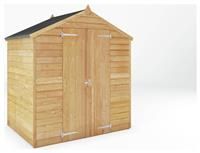 Mercia 4 x 6ft Double Door Windowless Timber Overlap Apex Shed
