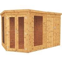 Mercia 7 x 11 Wooden Corner Summerhouse with Storage Shed