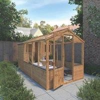 Wooden Greenhouse Storage Shed 12x6 Outdoor Garden Building Potting Shed 12ft6ft