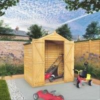 Mercia 4 x 6 ft Double Door Windowless Timber Overlap Apex Shed with Assembly