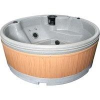 RotoSpa QuatroSpa Hot Tub - Light Grey / Teak