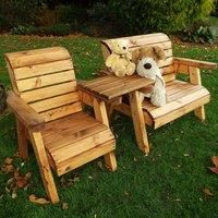 Charles Taylor Little Fellas Children's Wooden Bench/Chair Combination Set - Straight