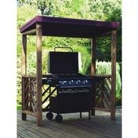 Charles Taylor Dorchester Wooden BBQ Shelter - Burgundy