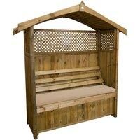 Zest4Leisure Zest Hampshire Arbour with Seat Pad  Stone