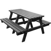 NBB Recycled Furniture NBB Recycled Heavy Duty AFrame 1.8m Picnic Table  Black