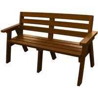 NBB Recycled Furniture NBB Recycled Captains Treble Bench Seat  Brown