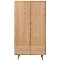 FURNITURE LINK Jenson 2 Door Wardrobe, Brown