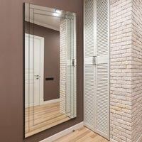 MirrorOutlet Luxford All Glass Bevelled Large Dress Mirror 174 X 85Cm 5Ft9 X 2Ft9