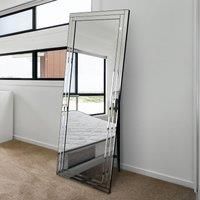 MirrorOutlet Luxford All Glass Bevel Free Standing Cheval Dress Mirror 5Ft7 X 1Ft11 170Cm X 58Cm
