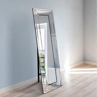 MirrorOutlet 3-Bevel Large Venetian Free Standing Mirror