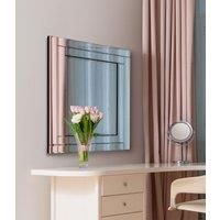 MirrorOutlet Luxford All Glass Bevelled Mirror 68 X 58 Cm