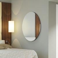 MirrorOutlet All Glass Bevelled Classic Design Round Mirror 110 X 110Cm, Silver