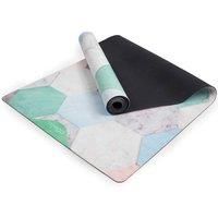 Myga Vegan Suede Yoga Mat Tropical Rubber Back Pilates Gym Fitness 3mm Thick
