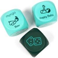 Myga Childrens Yoga Dice - Set of 3 Kids Dice with Yoga Poses and Actions for Exercise, Fitness and Workout Fun - Soft and Lightweight Dice great for Travel and Family Fun - Ideal for Gifting