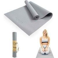 Myga Entry Level Grey Yoga Mat - Exercise Mat for Pilates - Travel Non-Slip Multi Purpose Fitness Mat - Core Workout for Home, Gym, Yoga Studio