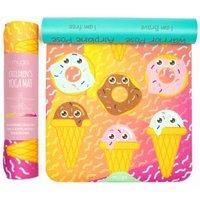 Myga Childrens Yoga Mat - Sweet Tooth Printed Kids Yoga Mat - Childs Exercise Mat for Pilates, Non Slip Multi Purpose Fitness Mat - Core Workout for Home, Gym, Studio