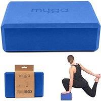 Myga Royal Blue Foam Yoga Block - High Density EVA Foam Yoga Brick - Lightweight Odour Resistant Moisture Proof Pilates Yoga Block