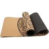 Myga Cork Yoga Mat - Extra Large Exercise Mat with Great Grip for Yoga, Pilates, Stretching and Fitness - Eco-Friendly Natural Cork, ideal for Home & Gym - 205 x 70cm, 6mm Thickness - Mandala