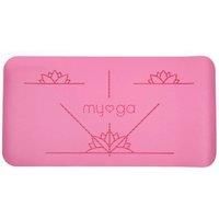 Myga RY1335 - Alignment Yoga Pad Mat - Non-slip Pads for Extra Cushioning with your Knee - Elbow and Hand Support - 66 x 34 cm - 5mm Thickness - Pink