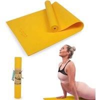 Myga Yoga Mat - Non-Slip Exercise Mat for Yoga, Pilates, Meditation & Fitness - Lightweight Yoga Mat for Travel - Multipurpose Mat for Men & Women for Home Gym & Studio - Mustard