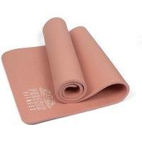 Phoenix Fitness RY1547 Exercise NBR Fitness Yoga Mat - Double Sided Anti Slip High Density Floor Mat - 185 x 61 cm - 15mm Thick with Carry Strap, Pink