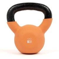 Myga Iron Kettlebell - Heavy Cast Iron Weight for Fitness and Strength Training, Bodybuilding, Muscle and Cardio - Workout Equipment ideal for Home, Gym and Studio - Orange, 8kg