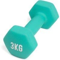 Myga Hex Dumbbell - Single Weight Perfect for Core Strength and Fitness Exercises, Aerobics and Training - Neoprene Cast Iron, Ideal for Home, Gym and Studio - Sold as Singles, 3kg