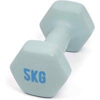 Myga Hex Dumbbell - Single Weight Perfect for Core Strength and Fitness Exercises, Aerobics and Training - Neoprene Cast Iron, Ideal for Home, Gym and Studio - Sold as Singles, 5kg