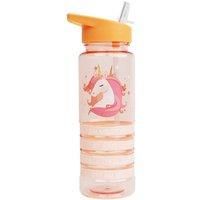 Myga Kids Water Bottle with Wristbands – 650ml Childrens Leakproof Water Bottle with Straw & Carry Handle - Lightweight BPA-Free Reusable Drinks Bottle for Kids with Affirmation Bracelets – Unicorn