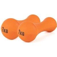 Phoenix Fitness RY928-2 Neoprene Dumbbell Weight for Home and Gym Fitness Exercise Workout Training for Arms and Hands, Pair, 2KG, Orange