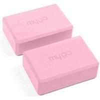 Myga Yoga Blocks - Pair of High Density Foam Bricks for Yoga, Pilates, Exercise