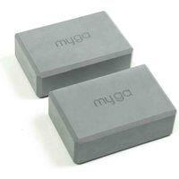 Myga Yoga Blocks - Pair of High Density Foam Bricks for Yoga, Pilates, Exercise