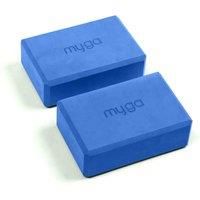 Myga Yoga Blocks - Pair of High Density Foam Bricks for Yoga, Pilates, Exercise