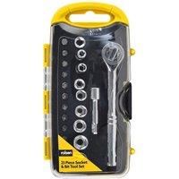 Rolson 36099 Socket and Bit Set - 23 Pieces