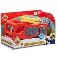 Fireman Sam 07324 Wooden Jupiter Free-Wheeling, Eco-Friendly, FSC Wood Sustainable pre-School Toy with Fireman Sam and Penny Two-Sided Figure