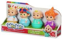 NEW Cocomelon Weebles 4 Figure Pack JJ, JJ in PJs, Tom Tom and YoYo
