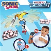 Flying Heroes 07981 Sonic The hedgehog Flash Pull The Cord to Watch Them Fly Action Toy Ideal Present for Boys Aged 4-7 Years. Sonic & Tails. No Batteries Required