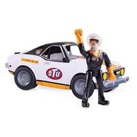 Stuntman Stu Race Ace Stunt Car Break apart stunt set with ejectable parts and knock over crates toys Stunt toys