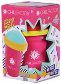 Chill Factor Colour Shock slushy maker Perfectly Pink - Reusable slushy maker cup, homemade slushies. Squeeze cup slushy maker Kitchen toys