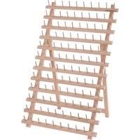 Milward Wooden Sewing Thread Holder, Natural Wood, 120 Spool, 67 x 40cm