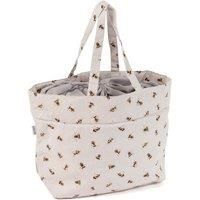 Hobby Gift Drawstring Fabric Craft Tote Bag, Bee