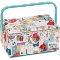 Hobby Gift Medium Sewing Craft Hobby Storage Box, Sew Retro