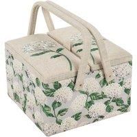 HobbyGift Sewing Box (Large) Twin Lid - Square - Hydrangea - Storage  MRLTLE659