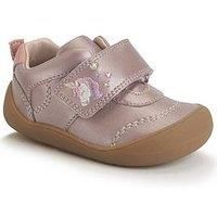Start-Rite Moonbeam Blush Pearlised Leather Rip Tape Girls Unicorn First Shoes