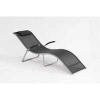 Suntime GF06220 Monte Carlo Foldable Patio Sun Lounger - Black