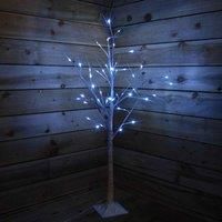 Choice of Size - Indoor Outdoor Christmas Birch Tree with Ice White LEDs