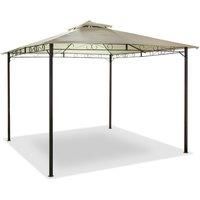 Suntime Malaga 3m Outdoor Garden Gazebo Steel Frame With Canopy - Ecru PG00980