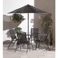 Suntime 6 Piece New Memphis Steel Dining Collection Black