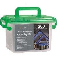 Snowtime 200 Blue LED Chasing Icicle Lights